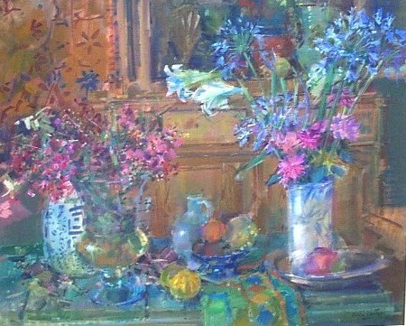 &quot;Mitros y Agapantos&quot;, óleo s / t, 65 x 81 cm